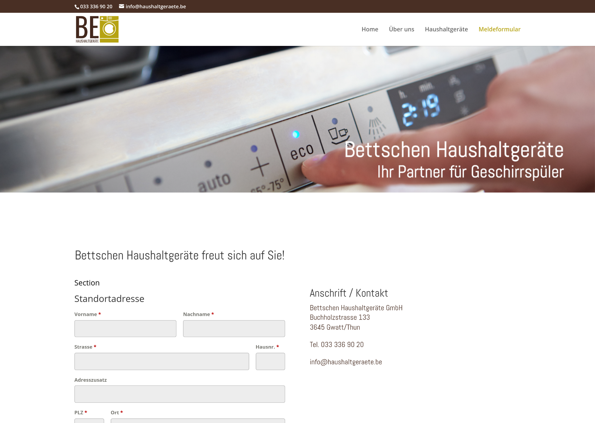 Website Bettschen Haushaltgeräte