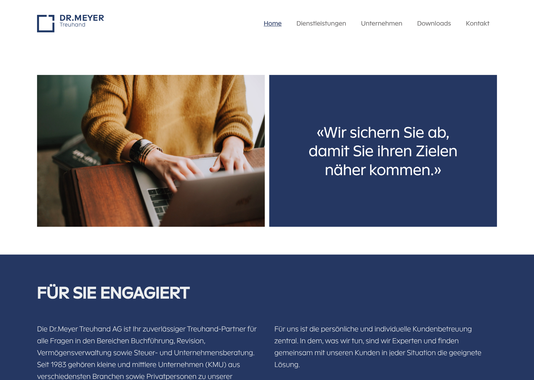 Website DR.MEYER Treuhand