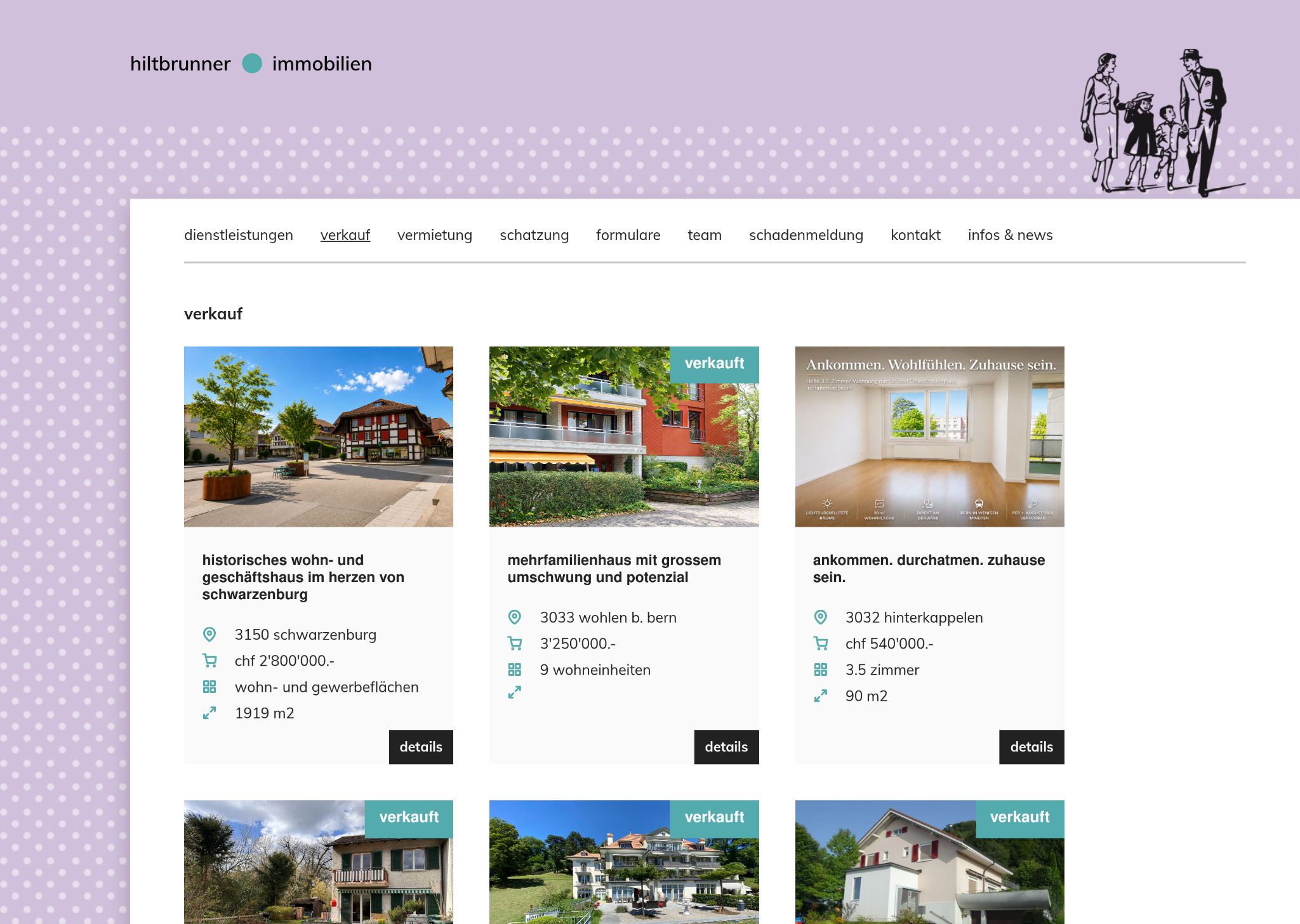 Website Hiltbrunner Immobilien