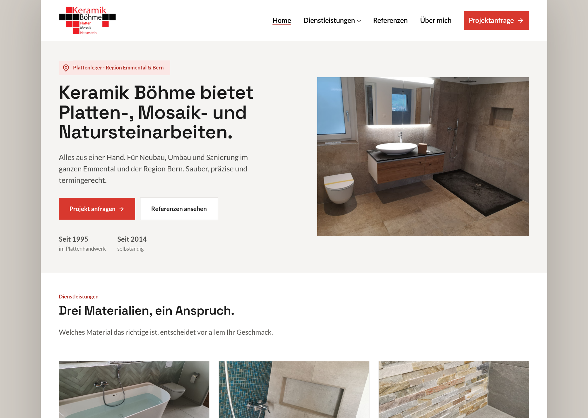 Website Keramik Böhme