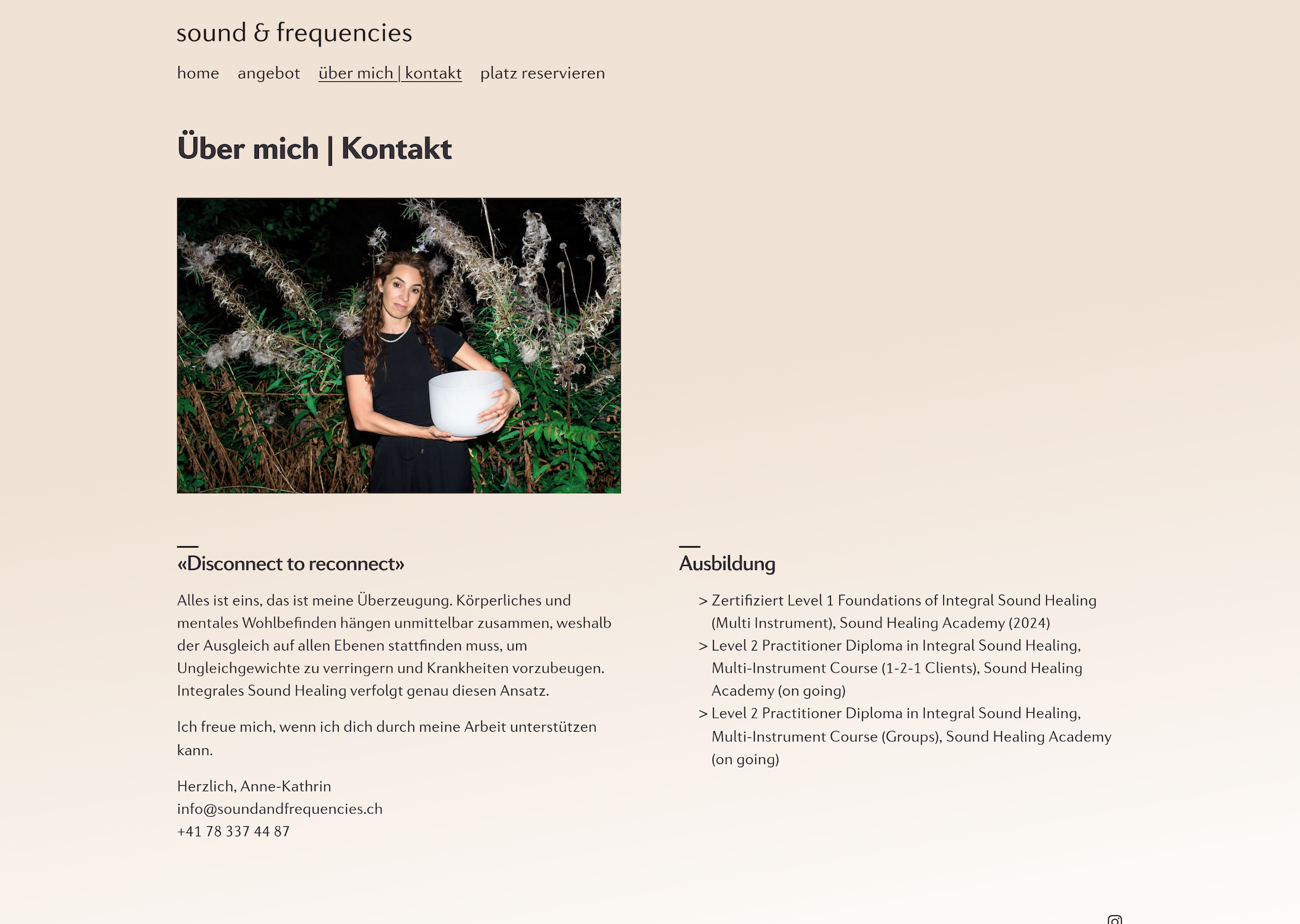 Website Sound and Frequencies