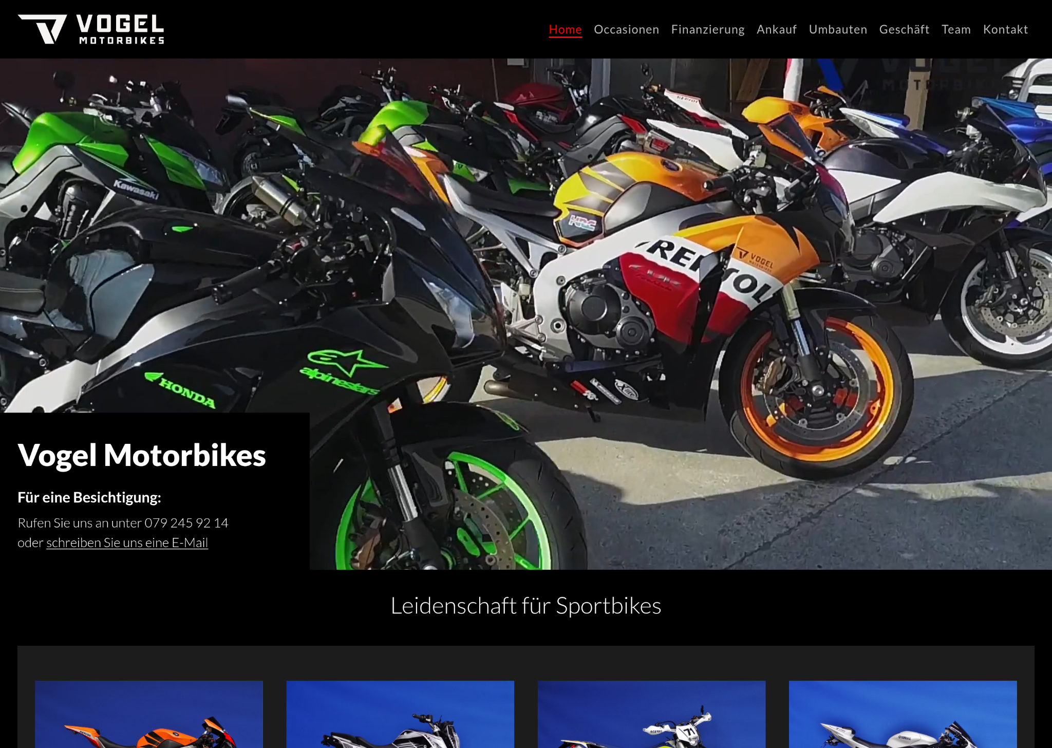 Website Vogel Motorbikes