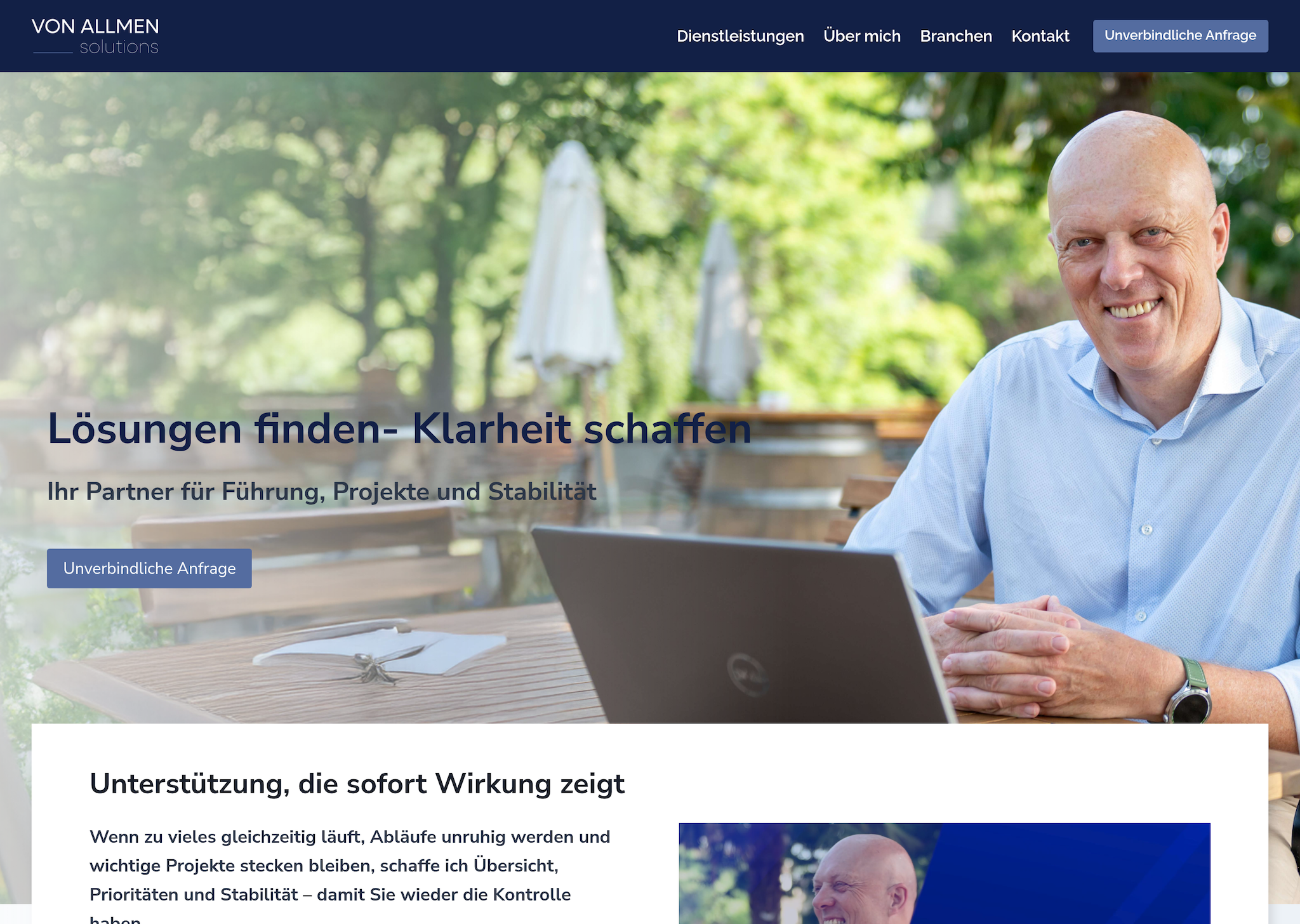 Website Von Allmen Solutions